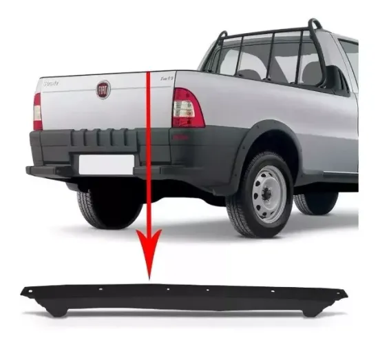 Protetor de Borda Traseiro Fiat Strada 2004 à 2013 - Cabine Simples