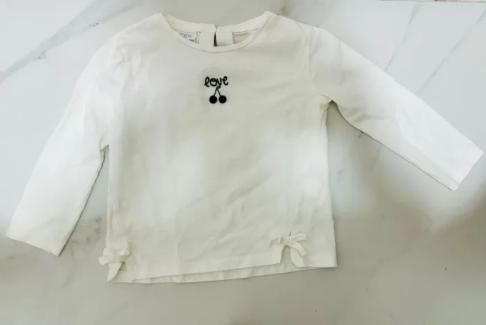 Blusinha Manga Longa Branca Zara 