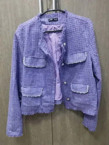 Casaquinho/blazer roxo shein