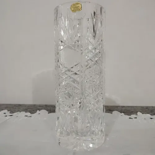 Vaso cristal lapidado Handmade