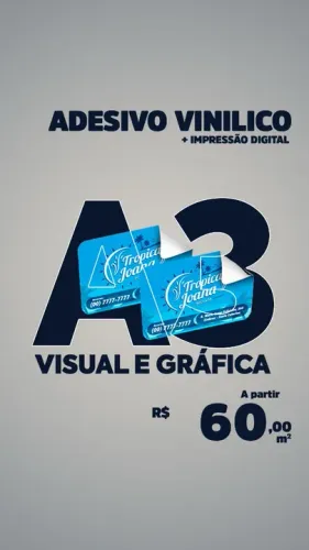 ADESIVO VINILICO A3 - IMPRESSÃO DIGITAL