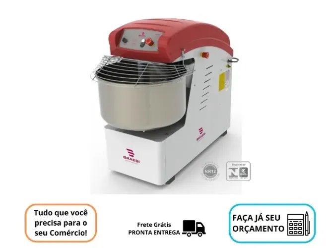 Amassadeira Espiral 25KG Monofasica Nova 220v