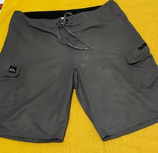 Short de Praia Quiksilver Cinza Original