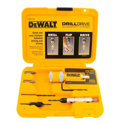 Kit Troca Rápida para Furar e Parafusar com 8 Peças Dewalt DW2730