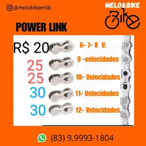 Power Link de 6-7-8-9-10-11 e 12 Velocidades 
