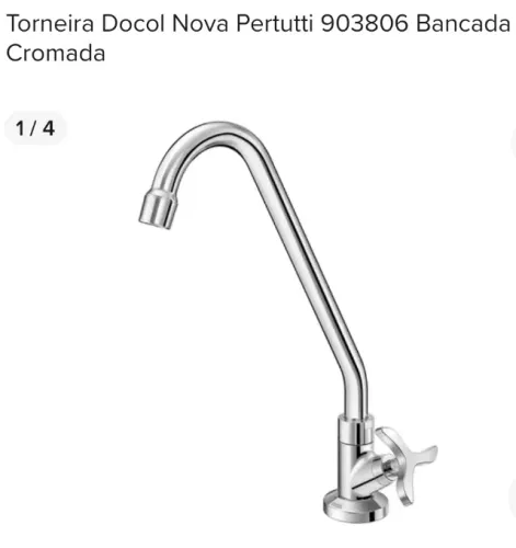 TORNEIRA DOCOL NOVA PERTUTTI 903806 BANCADA CROMADA