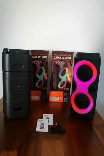 Caixa de Som Bluetooth 30W RGB Som Potente