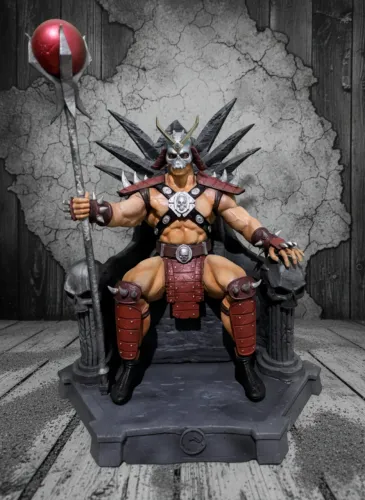 Estátua Shao Khan no trono Mortal Kombat 2 custom escala 1/10 exclusiva peça única MK2