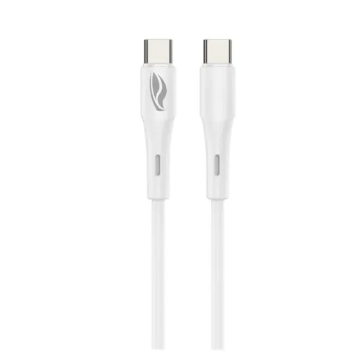 Cabo Cel C3Tech USB-C para USB-C 1M 3A CB-P300WH Cabo Revestido em Silicone - WZetta