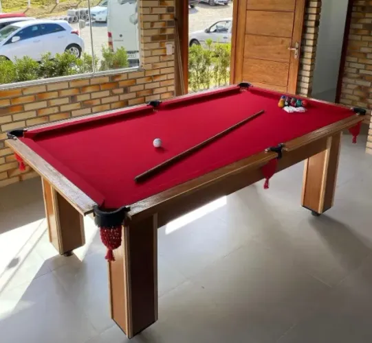 Mesa de Sinuca - Pedra ardósia - Madeirite Angelim