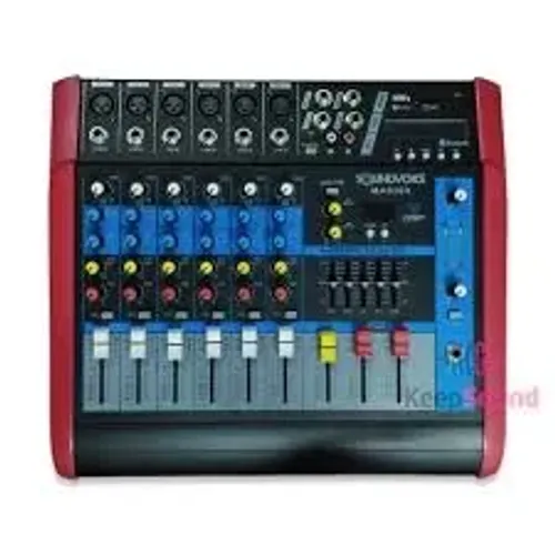 Mesa De Som Amplificada 6 Canais 500w Soundvoice Rms Ma630x