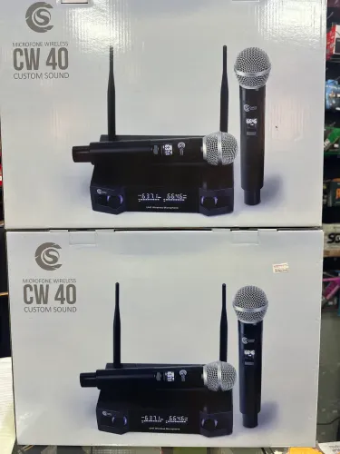 Microfone Custon Sound CW40 sem fio duplo