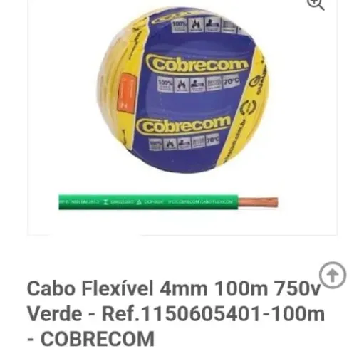 Cabo Flexível Cobrecom 4MM