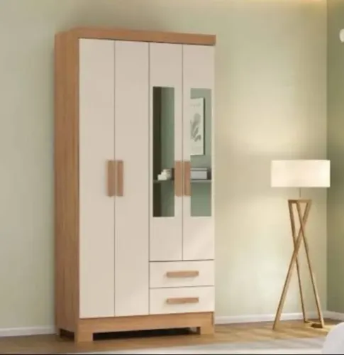 Guarda Roupa São Luis  4 Portas 2 Gavetas Com Espelho  -FAZEMOS ENTREGA!