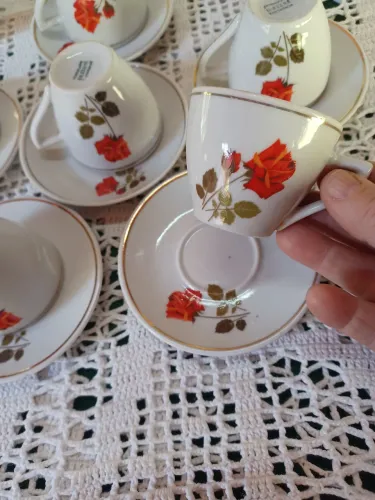 Jogo de café porcelana pozzani 