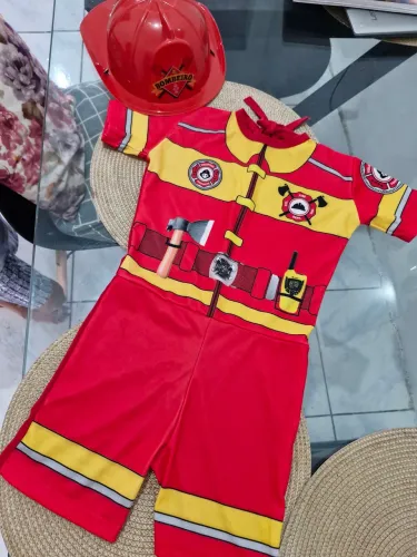Fantasia Bombeiro Infantil Completa - Pronta Entrega!