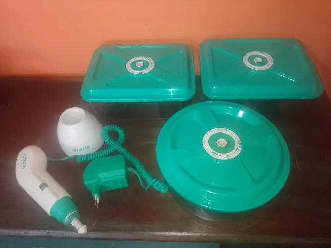 Conjunto de Potes a Vácuo VacSy - Conservação Impecável!