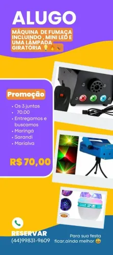 Locação cama elástica - pula pula - luz - maquina de fumaça
