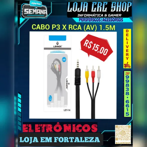 Cabo P3 X RCA (AV) B-Max/Lehmox 1.5 Metros