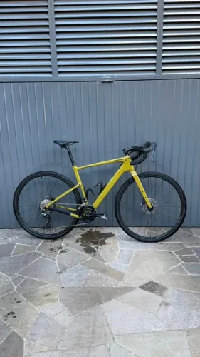 Gravel Cannondale Topstone Carbon 4 2x11v tam M verde oliva