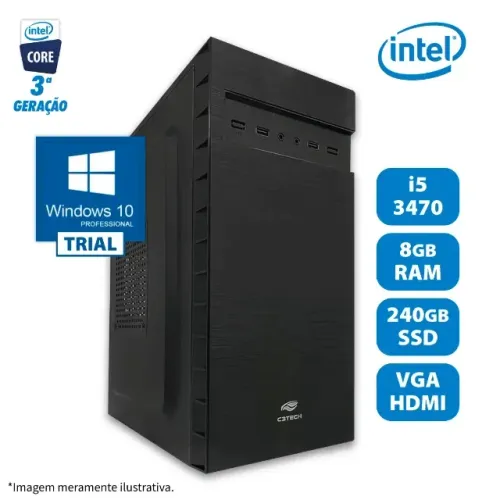 COMPUTADOR INTEL CORE I5 3470 8GB RAM SSD 240GB