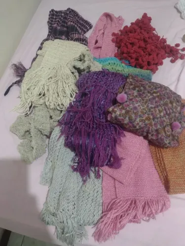 Cachecol de crochê - vários modelos