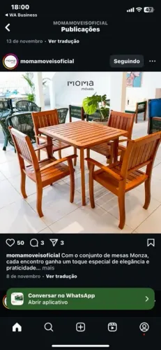 Conjunto de mesa e poltronas nova 