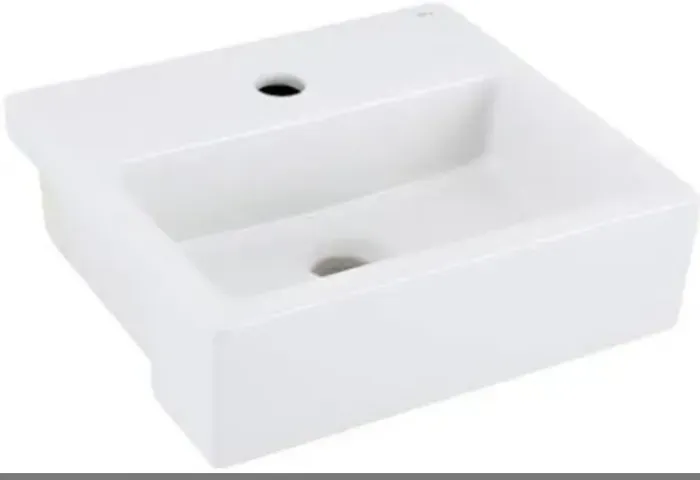 Deca L830 cor branco 160mm x 420mm x 420mm cuba para banheiro semi encaixe