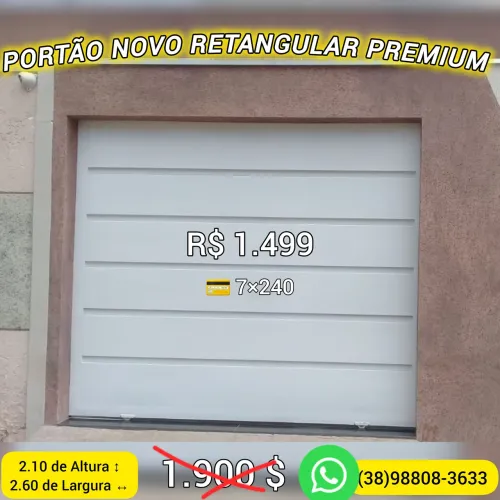 Portão Novo Retangular Premium 2.10x2.60