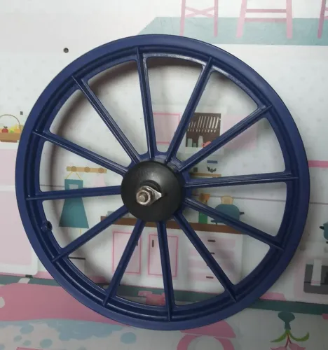 Roda Nylon Plástico Aro 16 Azul Bicicleta Infantil<br>
