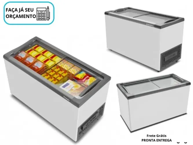 Congelador Horizontal Tampa de Vidro Metalfrio 388L