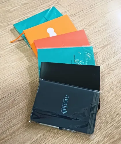 Cadernos de anotações, capa dura 6 unidades