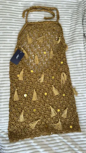 Vestido curto crochê