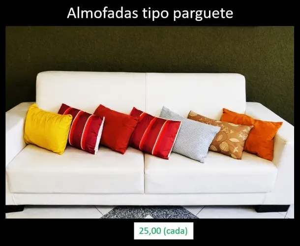 Almofadas tipo baguete 