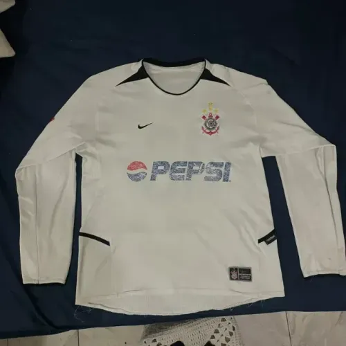 Camisa Corinthians Manga Longa Pepsi #10 Vintage (Nike Anos 2000)