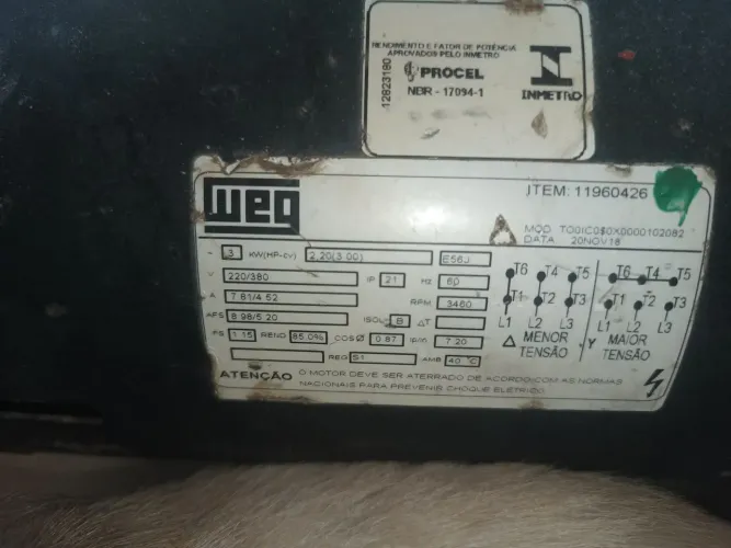 Motor bomba jacuza
