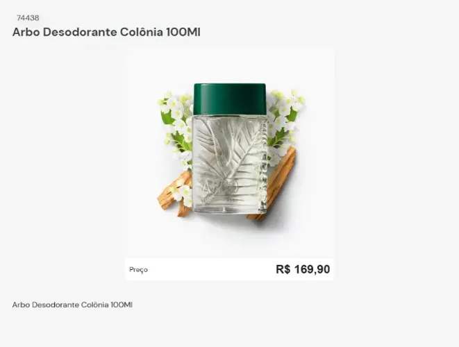 Arbo Desodorante Colônia 100Ml