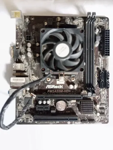 Placa mãe + Processador (ASRock FM2A55M-HD+, A6-7480)