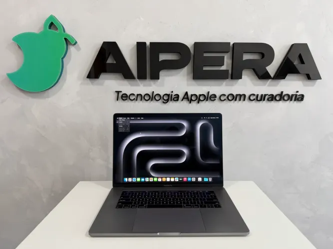 MACBOOK PRO, 32 GB, 512 SSD, CORE i9, 15.4 POLEGADAS, IMPRESSÃO DIGITAL, TOUCH BAR