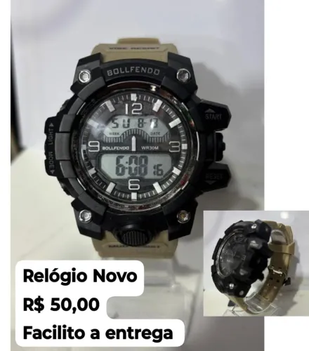 Relógio Novo pulseira bege
