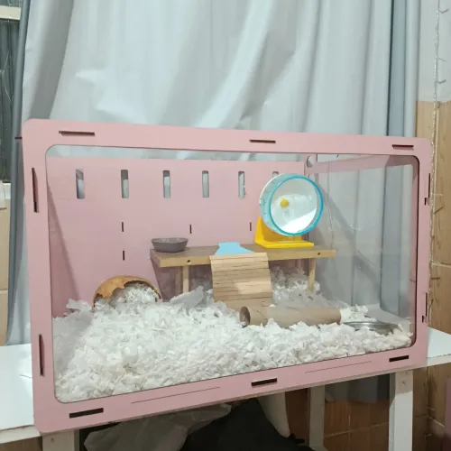 Hamster com terrário completo