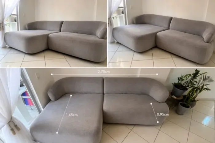 Sofá 4 lugares com chaise