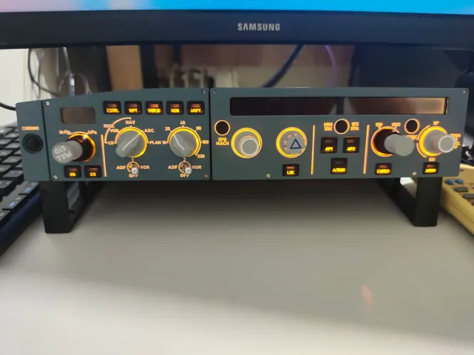 Painel Fcu Piloto Automático Para Simulador De Voo Cockpit