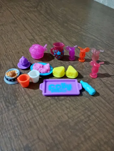 Lote Mini Comidinhas E Acessórios Polly Pocket Mattel
