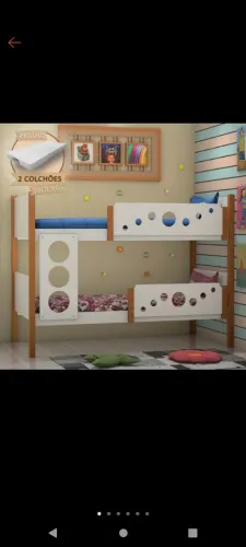 Estou vendendo essa beliche infantil acompanha 2 colchões tudo novo!