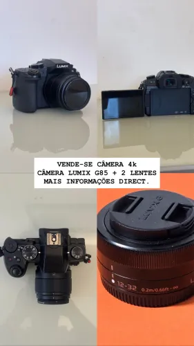 CÂMERA 4k LUMIX G85 + 2 lentes