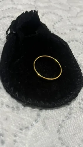 Aliança banhada a ouro 18K