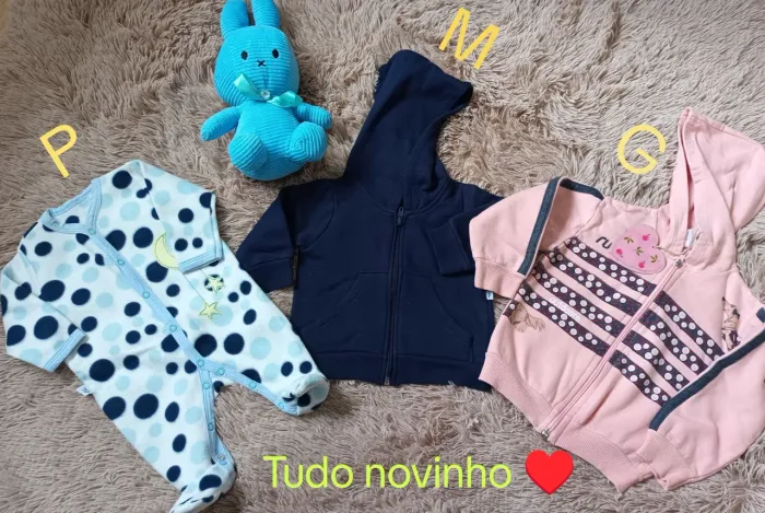 SUPER PROMOÇÃO Casacos de moletom para bebê, Novos P e G últimas peças, a loja fechou