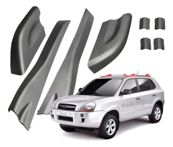 Kit Moldura Rack Teto Hyundai Tucson 2006 2007 2008 Até 2019