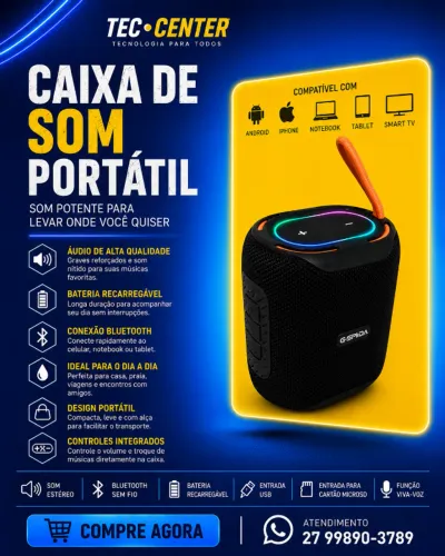 Caixa De Som Portatil SM-38EF